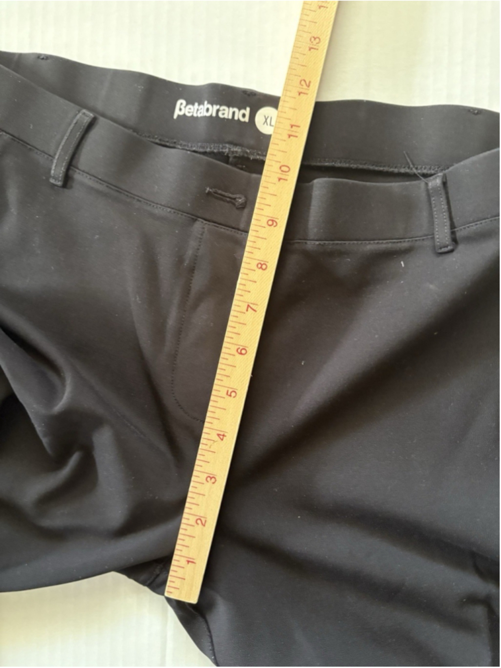 Betabrand Straight Leg Dress Pant | Black | Women's XL Stretchy Soft - Picture 6 of 7